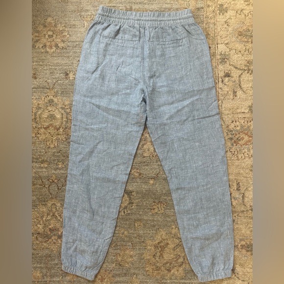 Athleta Retreat 100% Linen Joggers in Light Blue - Picture 2 of 10